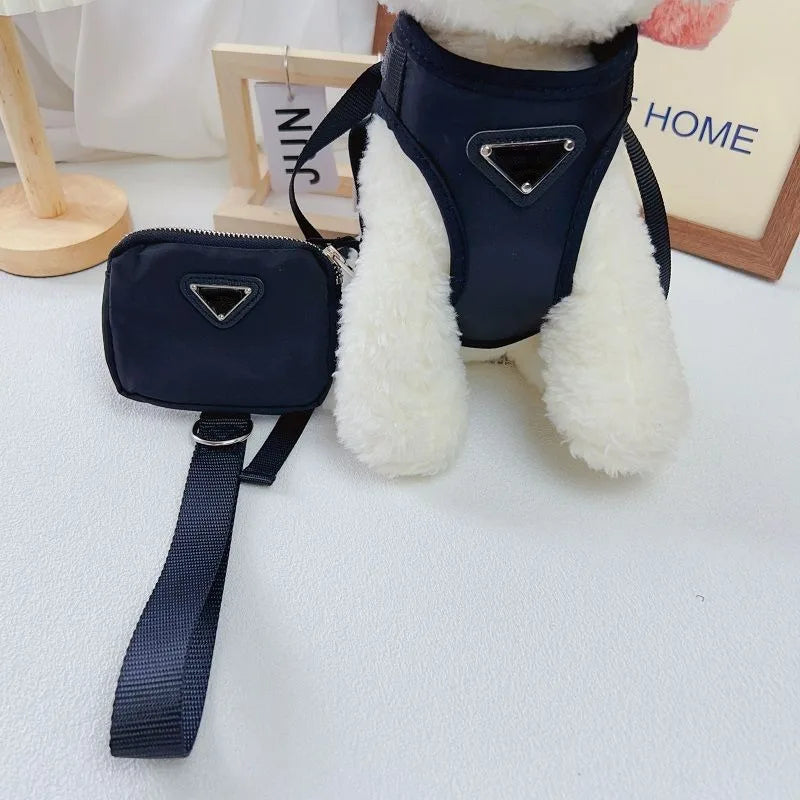 New Designer Pet Dog Draw Harness Adjustable for Small Dogs Leash Dog Accessories for French Bulldog Chihuahua Puppy Supplies