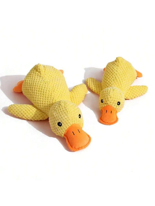 Plush Dog Toy, Durable and Bite-Resistant, with Sound to Keep Dogs Entertained and Relieve Boredom, Duck Shaped Toy for Comforting and Sleeping, Suitable for All Breeds, Quacks like Real Duck LATEST