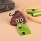 Creative Poop Shaped Pet Poop Waste Bag Dispenser Portable Pet Bin Bag Holder with Clip Pet Dog Leash Outdoor Walking and Travel