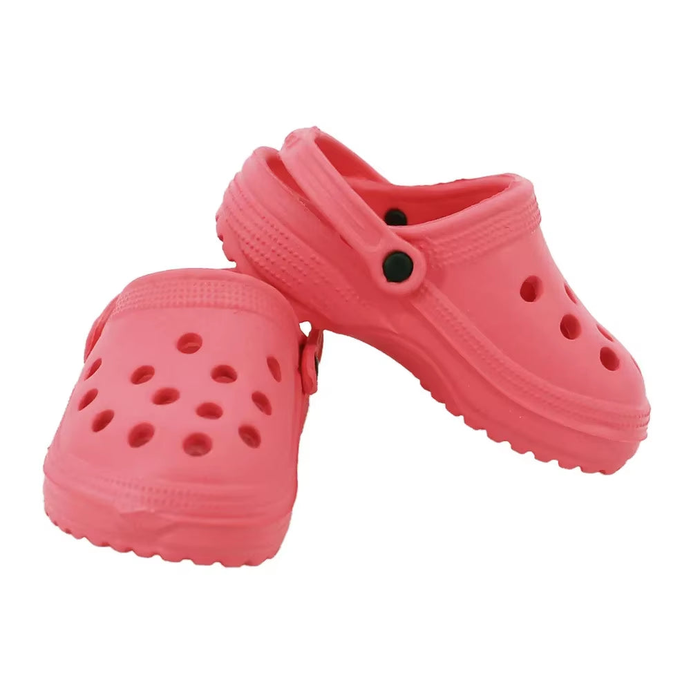 4Pcs Pet Outdoor Shoes Dog Slippers Wear Resistant Breathable Croc Hole Beach Shoes Summer Lovely Slipper Pet Shoes