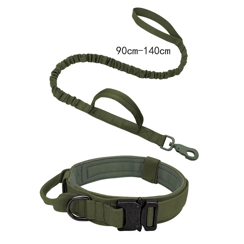 Tactical Dog Collar Military Adjustable Duarable Nylon Lead for Medium Large Walking Training Pet Accessory Breakaway Leash Rope LATEST