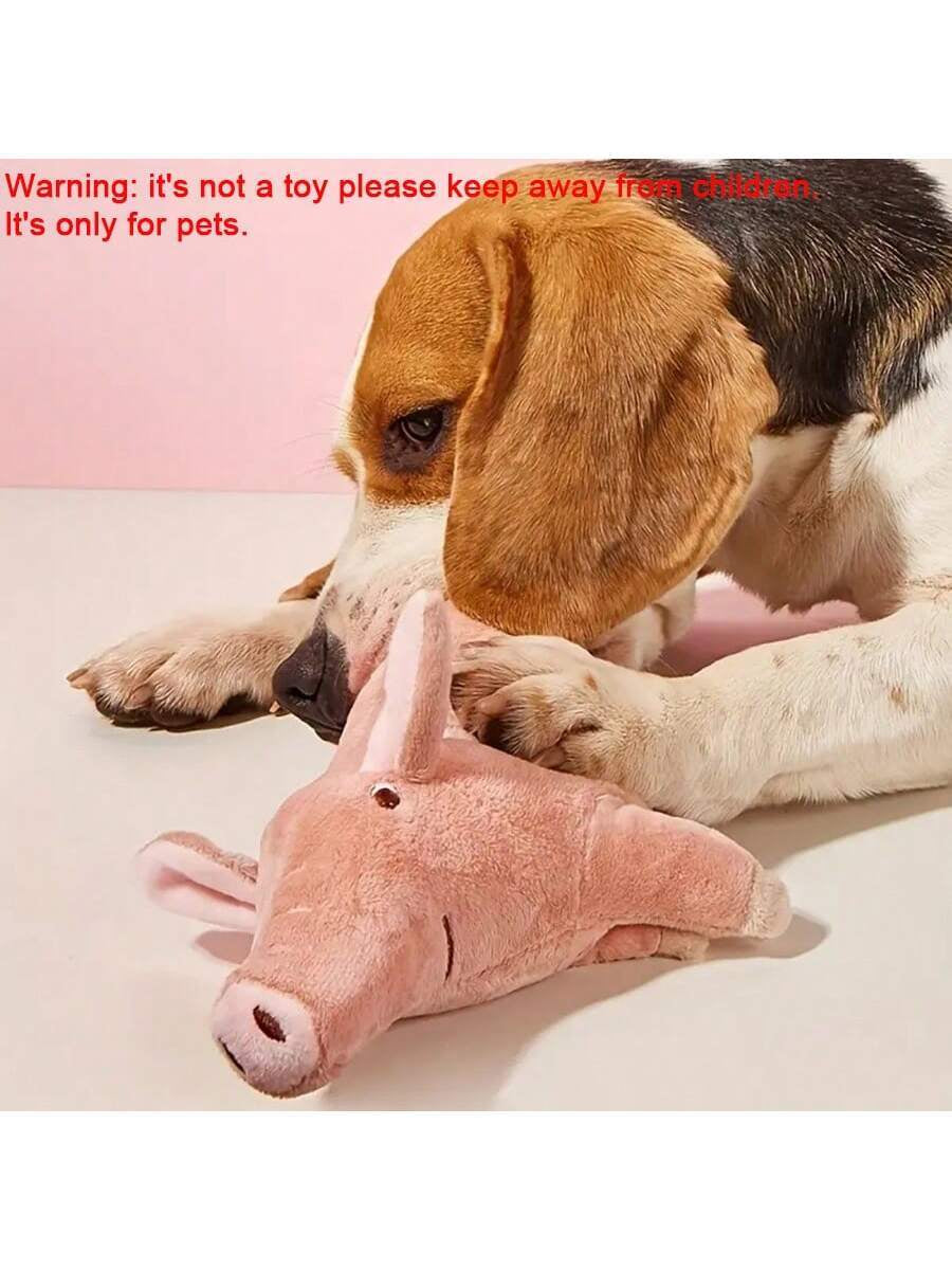 1Pc Cute Pig Design Pet Grinding Teeth Squeaky Plush Toy, Durable Chew Toy for Dog Interactive Supply LATEST