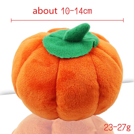 Animals Cartoon Dog Toys Stuffed Squeaking Pet Toy Cute Plush Puzzle for Dogs Cat Chew Squeaker Squeaky Toy for Pet Pumpkin