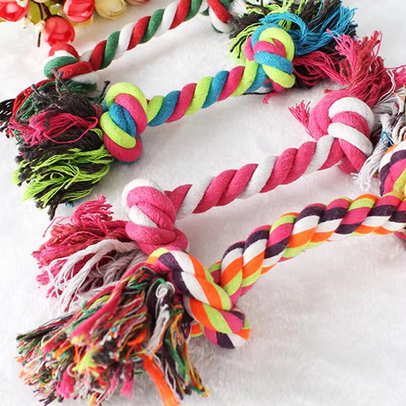 Dog Toy Pet Molar Bite-Resistant Cotton Rope Knot for Small Dog Puppy Relieving Stuffy Cleaning Teeth Pet Chew Toys