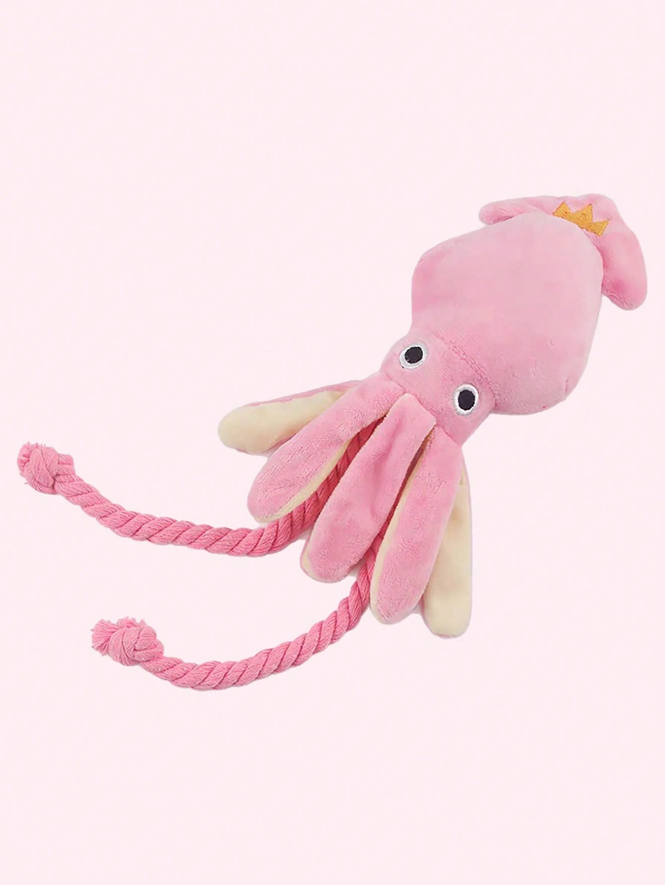 Supet 1Pc Interactive Plush Octopus Shaped Pet Toy with Rope for Cats and Dogs LATEST