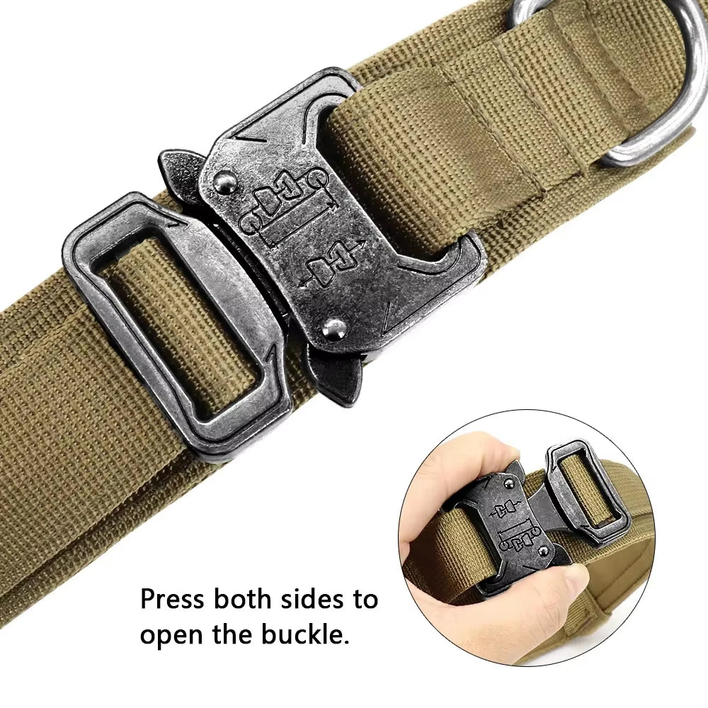 Tactical Dog Collar Military Adjustable Duarable Nylon Lead for Medium Large Walking Training Pet Accessory Breakaway Leash Rope LATEST