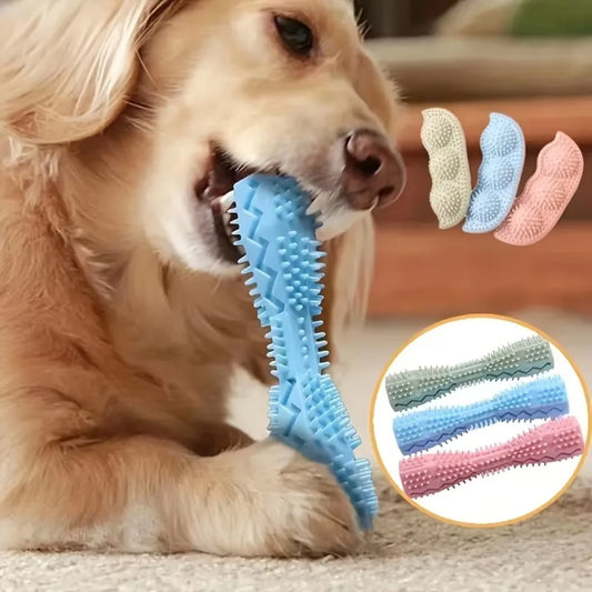 Dog Chewing Stick Toothbrush - Safe Rubber for Effective Cleaning and Massage - the Perfect Toy for Aggressive Chewiers