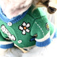 Pet Autumn/Winter Single Breasted Cardigan Sweater INS Teddy Small Dog Cat Contrast Sweater Designer Dog Clothes Pet Clothes