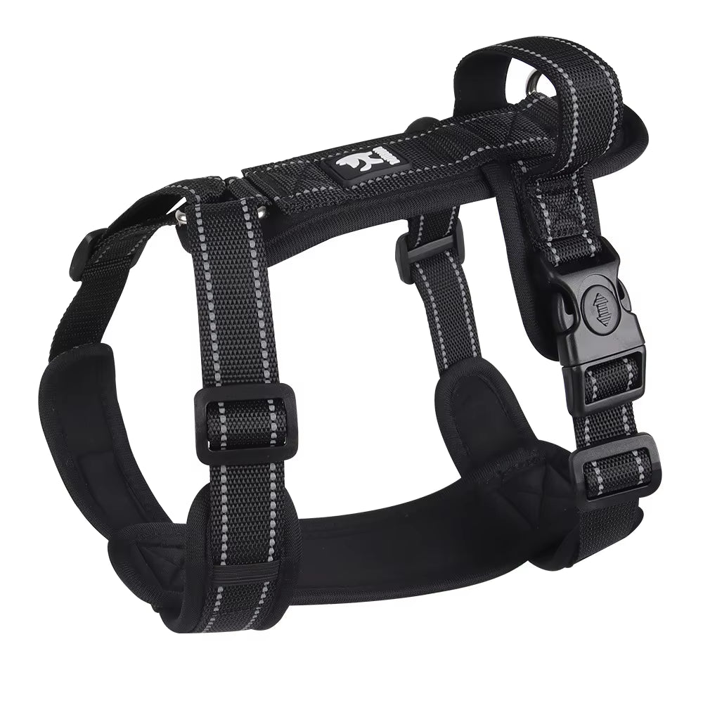 New Pet Dog Harness Reflective with Handle Easy Control Dog Vest Harness Adjustable Puppy Chest Straps for Small Medium Dogs