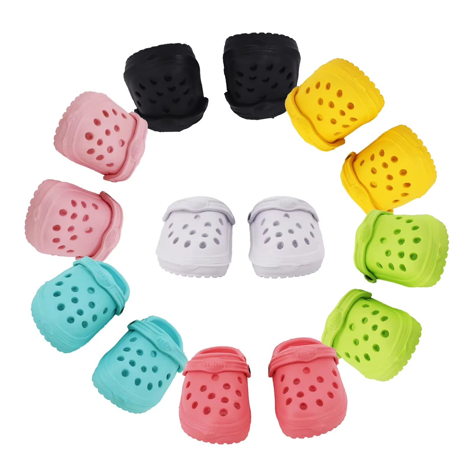 4Pcs Pet Outdoor Shoes Dog Slippers Wear Resistant Breathable Croc Hole Beach Shoes Summer Lovely Slipper Pet Shoes