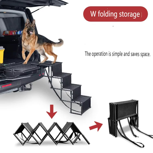 Portable Foldable Pet Ladder, Puppy Car Steps, Stair for Trucks, Dog Stairs, Pet Staircase Supplies