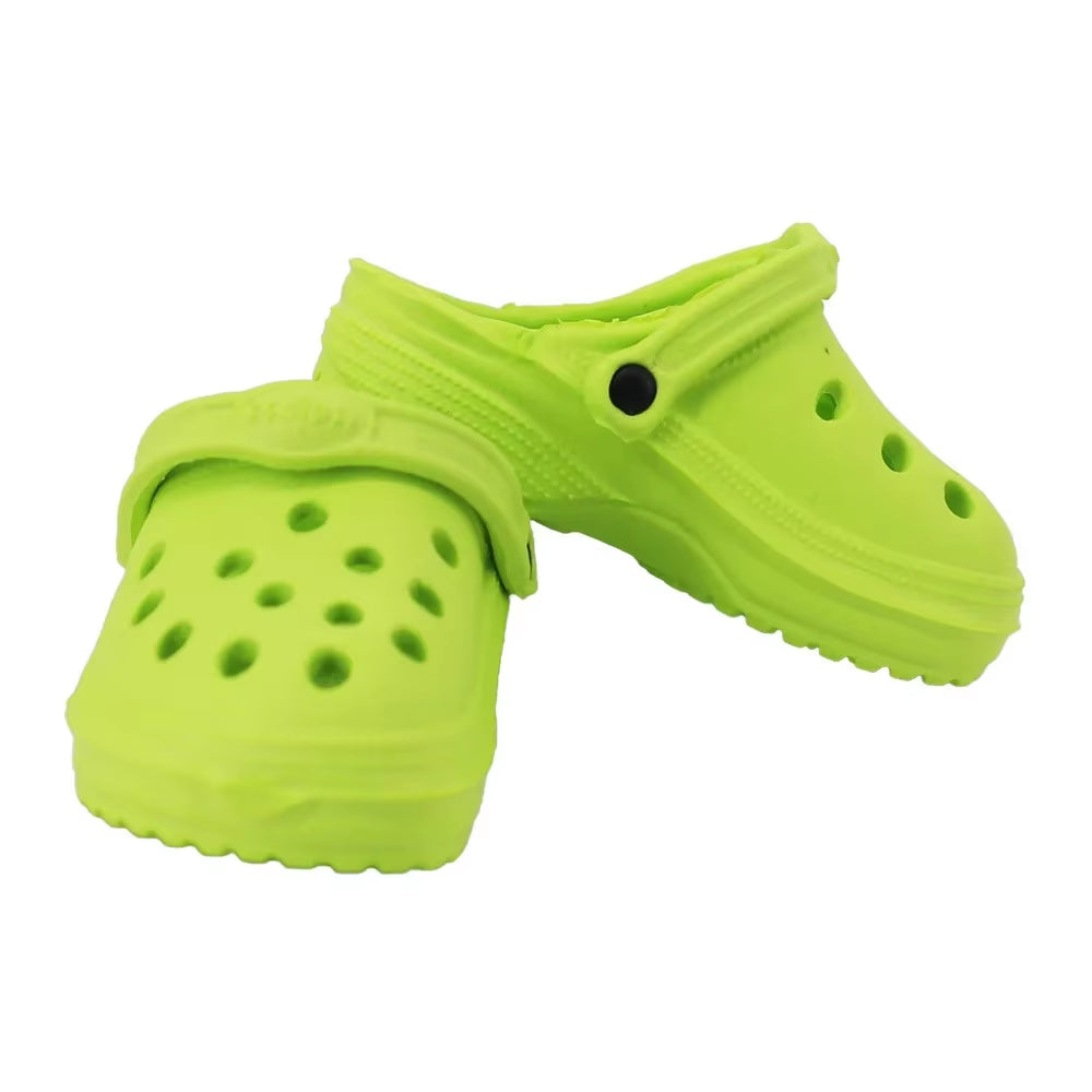 4Pcs Pet Outdoor Shoes Dog Slippers Wear Resistant Breathable Croc Hole Beach Shoes Summer Lovely Slipper Pet Shoes