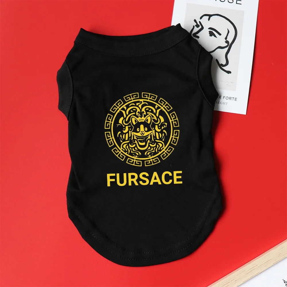 Fursace Dog Summer Puppy Designer Inspired Singlet Clothes Cotton Small Medium Chihuahua Frenchie Yorkie Funny Fashion Vest