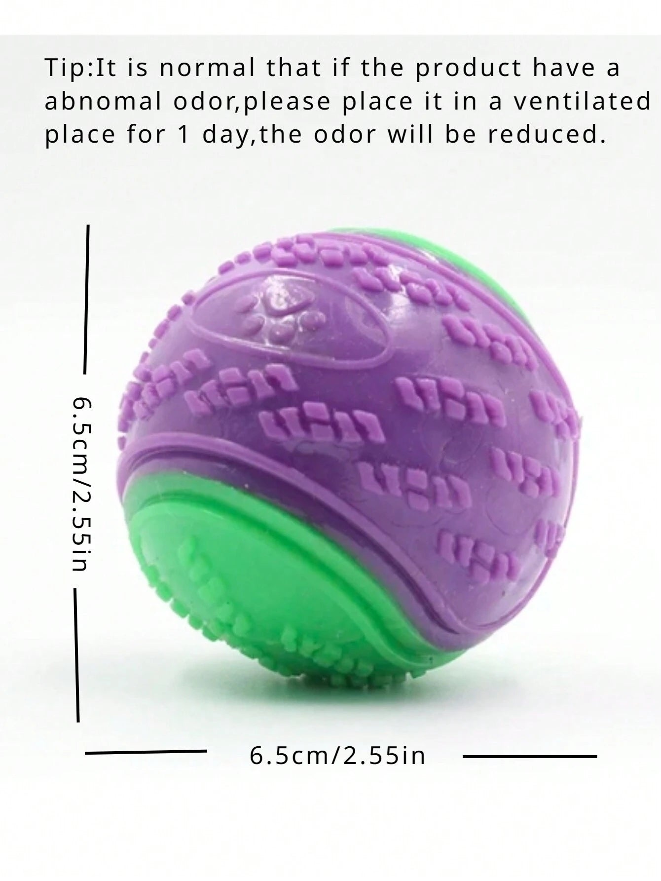 1Pc Pet Dog Molar Bite-Resistant Ball Toy with Sound for Bite Training, Random Color LATEST