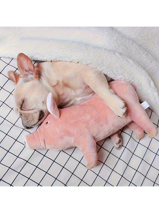 1Pc Cute Pig Design Pet Grinding Teeth Squeaky Plush Toy, Durable Chew Toy for Dog Interactive Supply LATEST