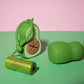 (1 Avocado+1 Roll of Garbage Bag) Cute Avocado Shaped Dog Waste Bag Dispenser Dog Pooper Scooper with Leash Attachment