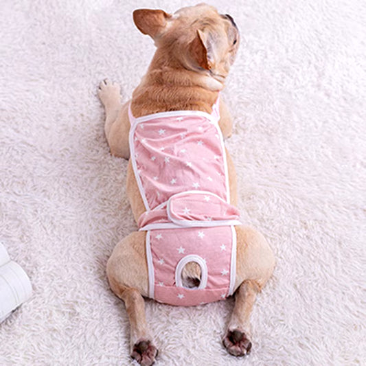 Washable Female Dog Diaper Sanitary Shorts Panties Adjustable Suspenders Pet Physiological Pants Dog Clothes Underwear Briefs