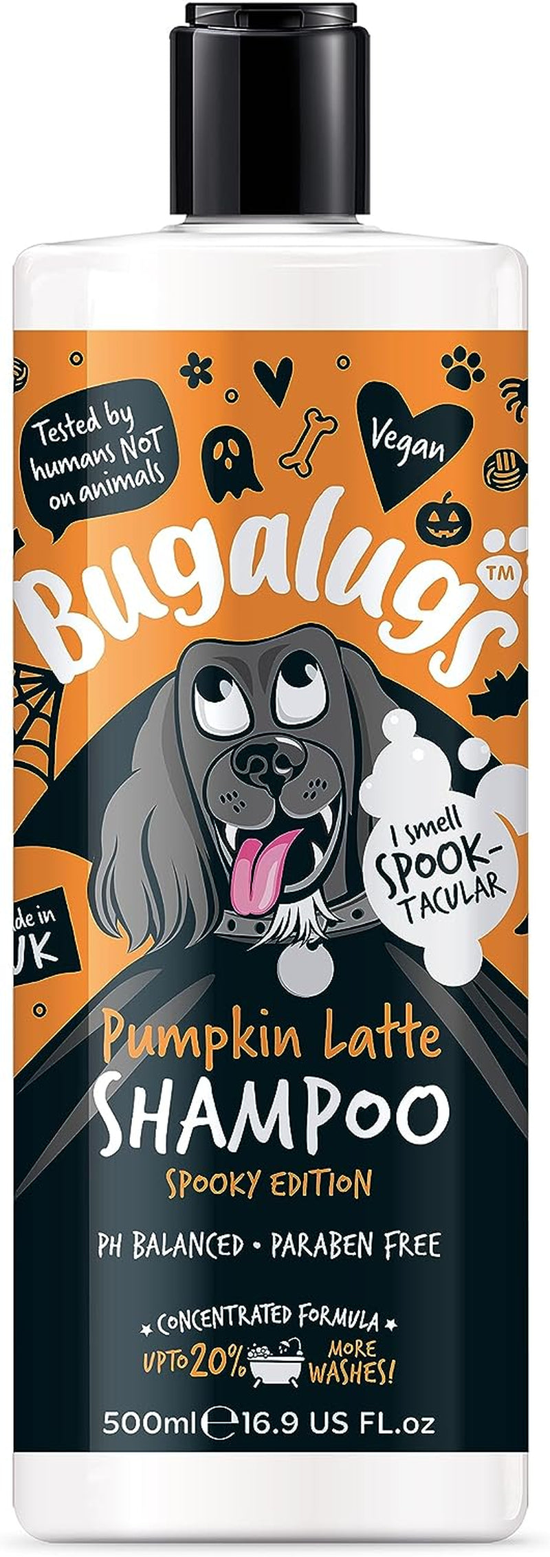 Pumpkin Latte Dog Shampoo Spooky Edition - Ghoulishly Good Grooming Products in a Fangtastic Fragrance. Dog & Puppy Shampoo, Vegan, Ph Balanced, Paraben Free & Made in the UK (Shampoo 500Ml)