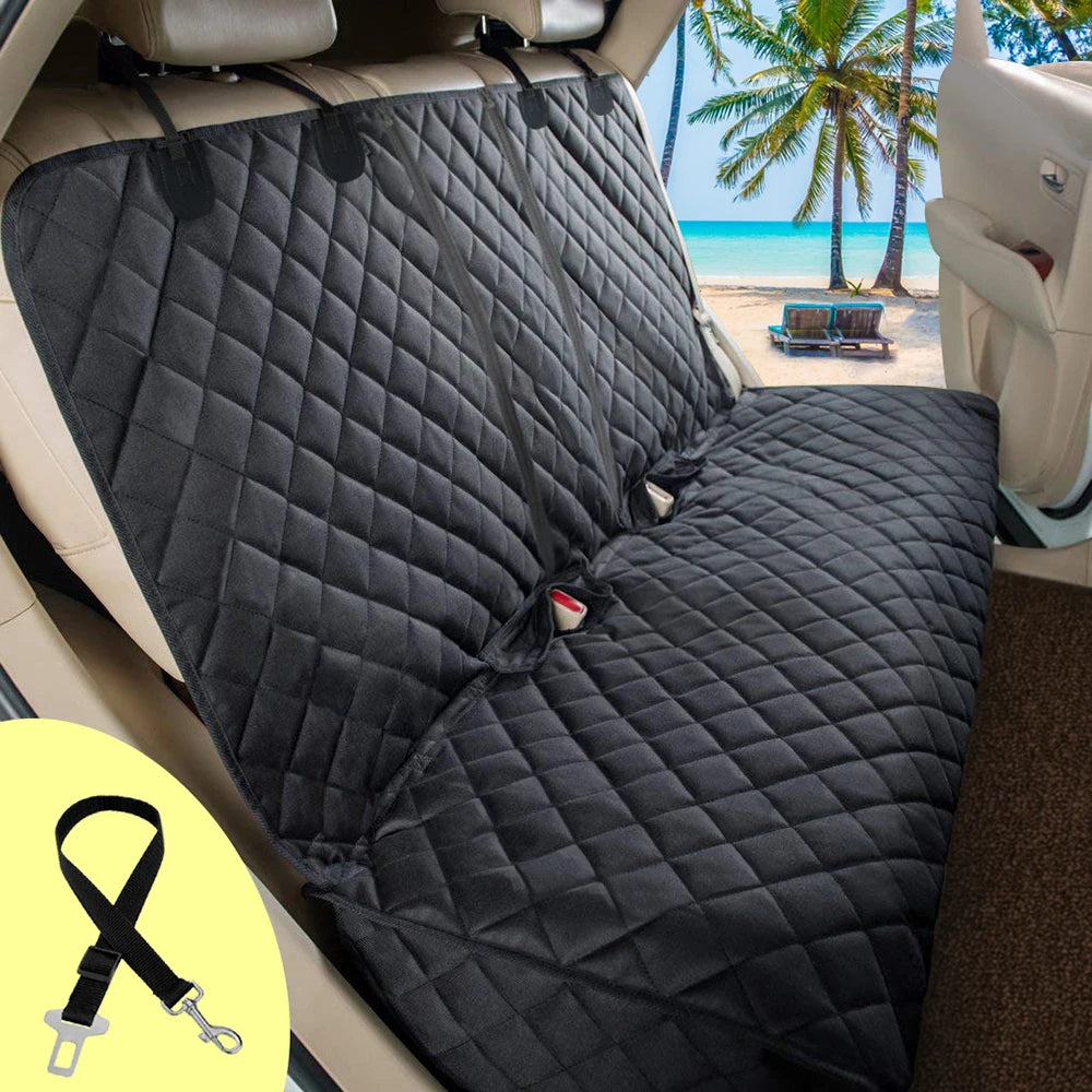 Dog Car Seat Cover Pet Travel Carrier Mattress Waterproof Dog Car Seat Protector with Middle Seat Armrest for Dogs