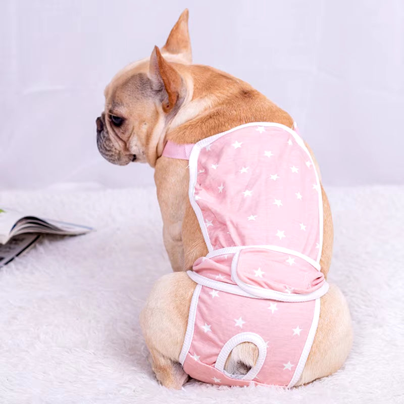 Washable Female Dog Diaper Sanitary Shorts Panties Adjustable Suspenders Pet Physiological Pants Dog Clothes Underwear Briefs