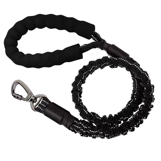 ​Durable Pet Leash Reflective Stretchable Leash Outdoor Training Metal Clasp Cushioned Handle Dog Leash