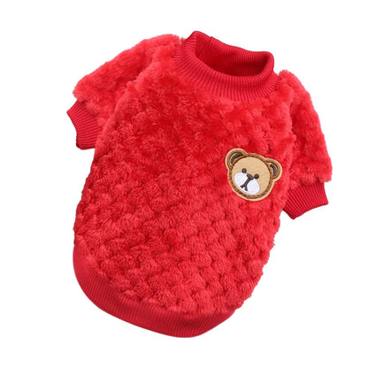 Winter Warm Pet Clothes for Small Dogs Puppy Cat Pullover Soft Fleece Chihuahua Vest French Bulldog Costume Yorkie Pug Jacket