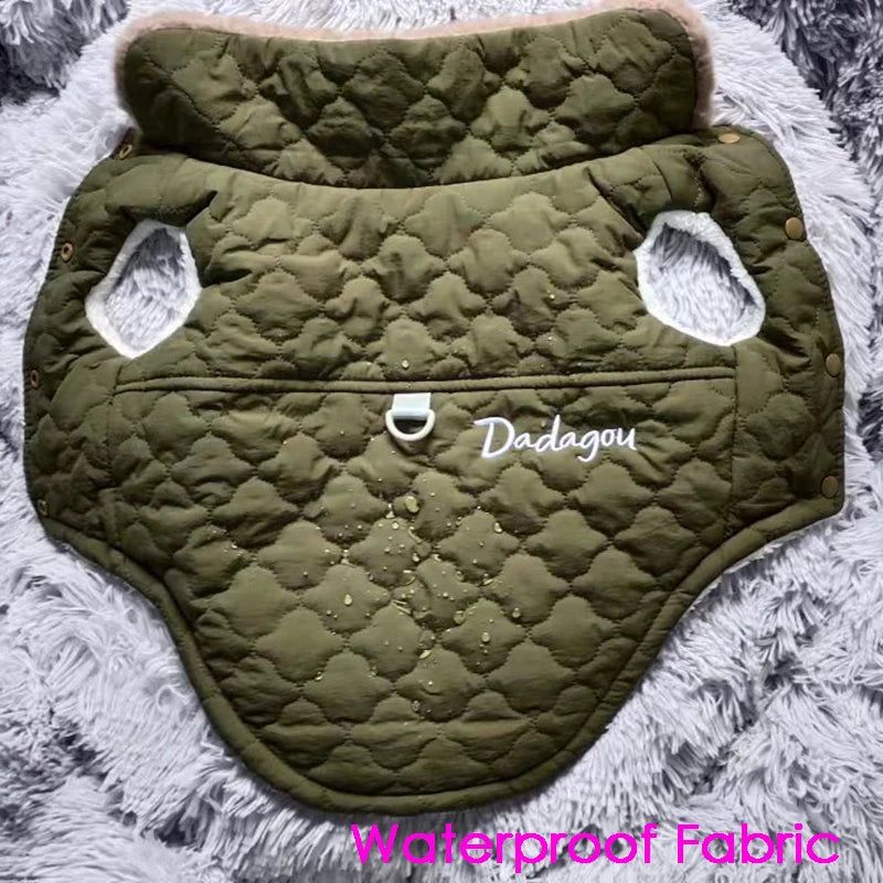 Waterproof Fur Collar Dog Jacket Winter Warm Fleece Dog Clothes for Small Dogs Puppy Pet Vest Chihuahua Yorkie Pug Coat