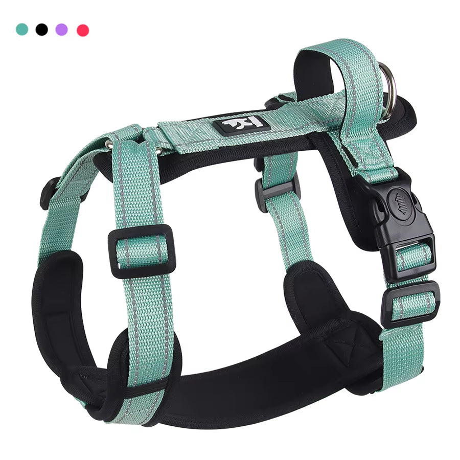 New Pet Dog Harness Reflective with Handle Easy Control Dog Vest Harness Adjustable Puppy Chest Straps for Small Medium Dogs