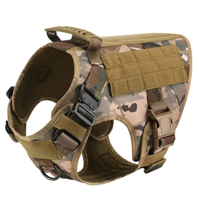 Military Large Dog Harness Pet German Shepherd K9 Malinois Training Vest Tactical Dog Harness and Leash Set for Dogs Accessories