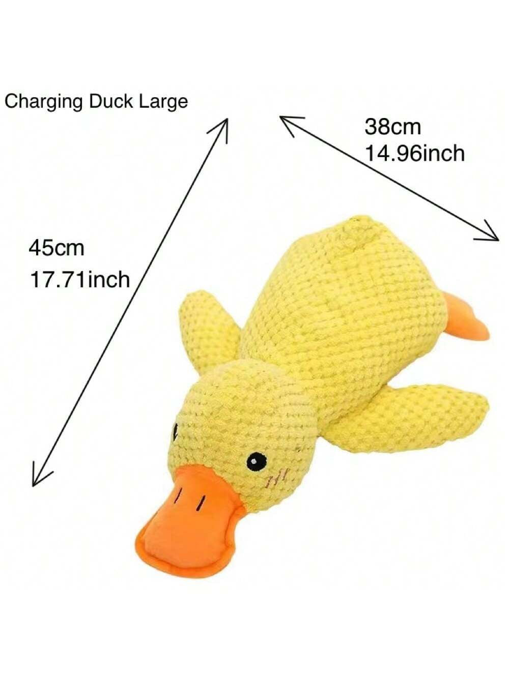 Plush Dog Toy, Durable and Bite-Resistant, with Sound to Keep Dogs Entertained and Relieve Boredom, Duck Shaped Toy for Comforting and Sleeping, Suitable for All Breeds, Quacks like Real Duck LATEST