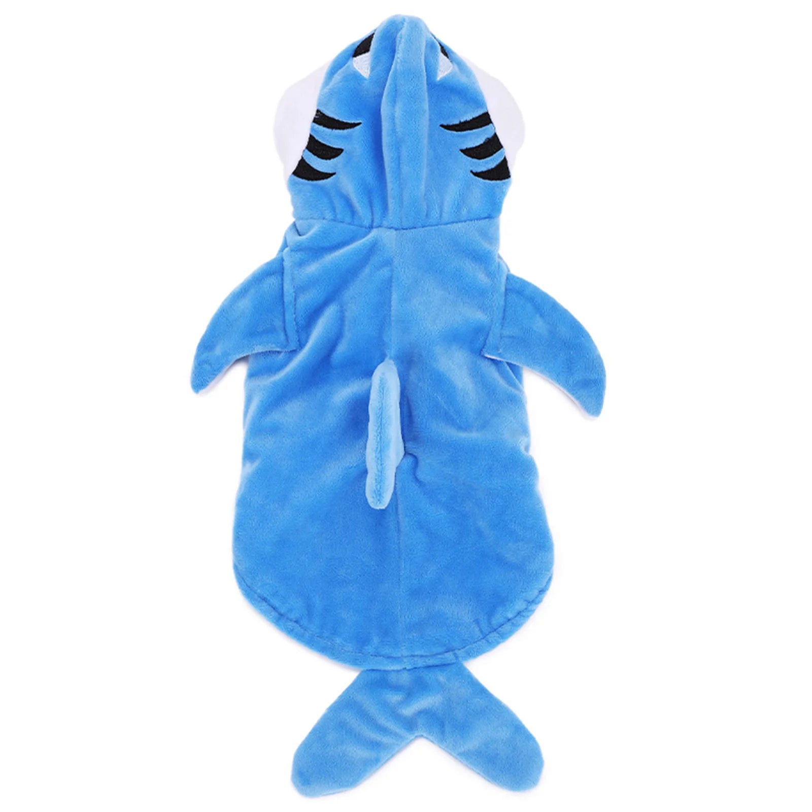 Shark Cosplay Costumes for Pet Adorable Blue Shark Animal Fleece Hoodie Halloween Costume Christmas Dress Funny Dog